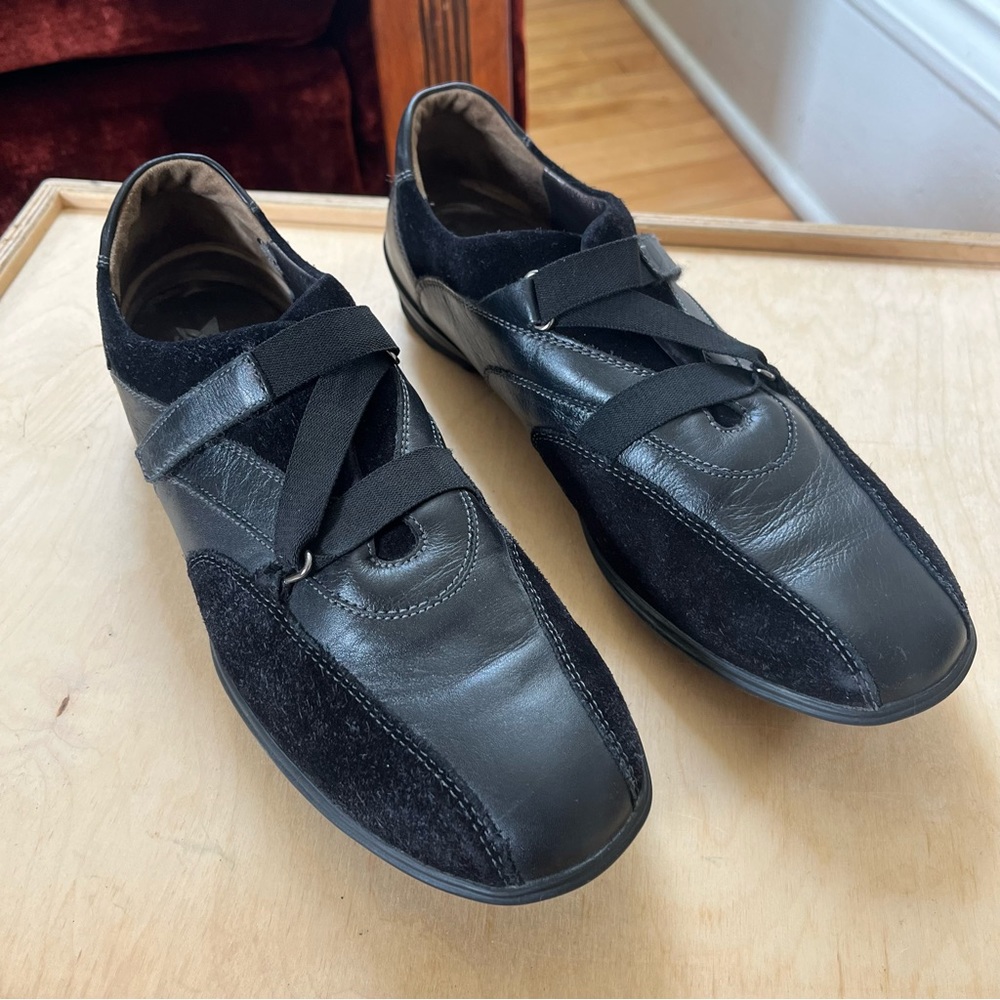 mephisto leather and suede velcro 90s y2k sneakers
